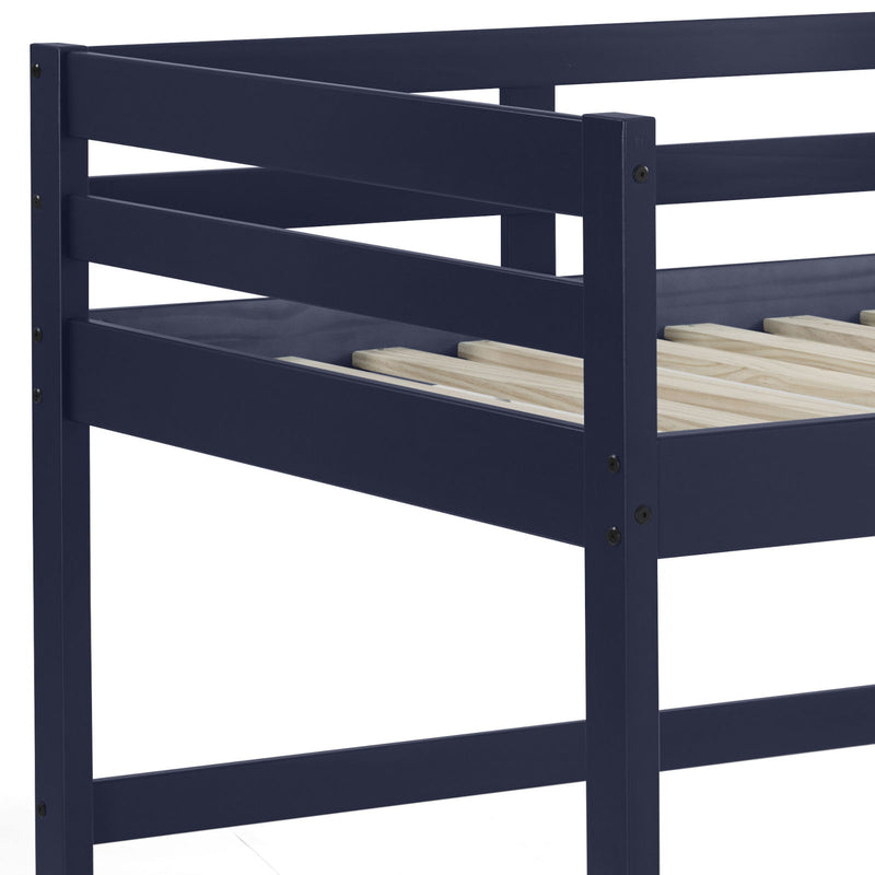 Lara - Twin Loft Bed - Navy Blue