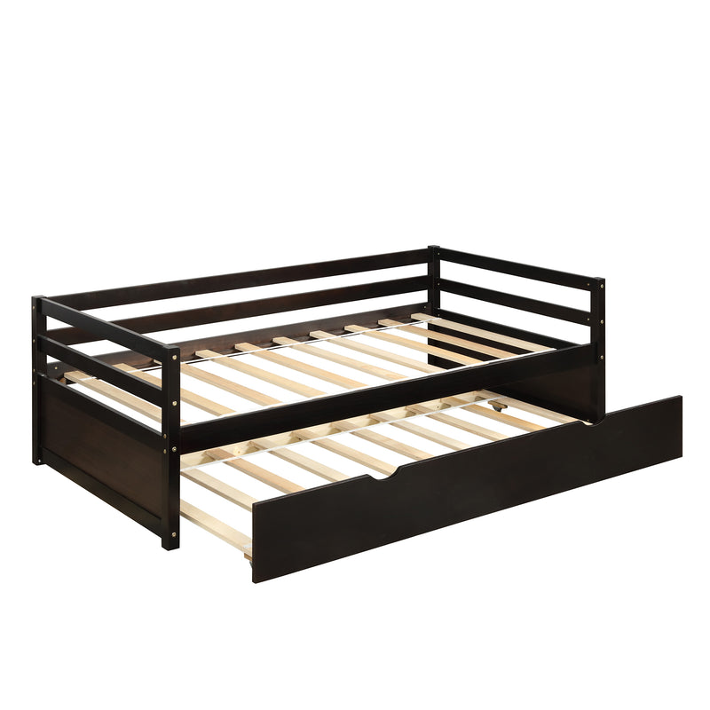 Daybed with Trundle Frame Set, Twin Size, Espresso(New SKU:WF283064AAP)