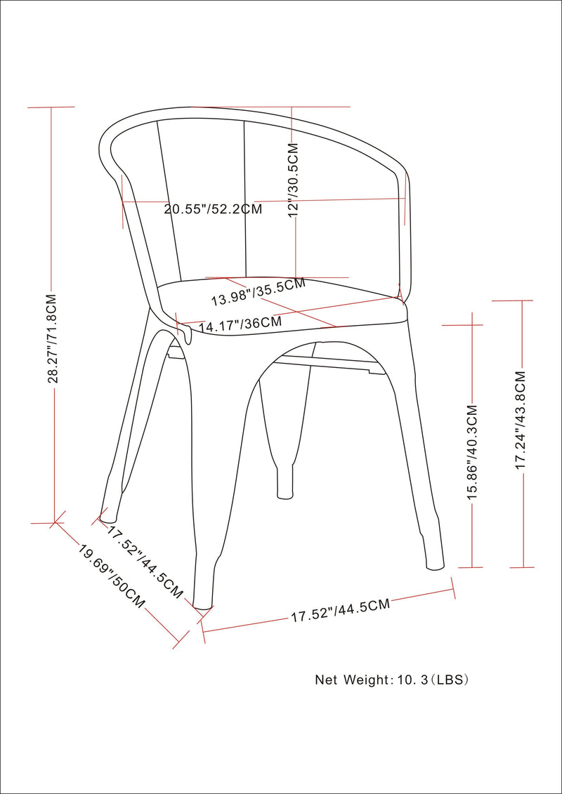 Larkin - Metal Dining Arm Chair (Set of 2) - Distressed Black / Silver