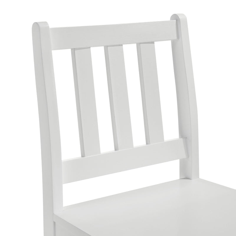 Travis Youth - 5 Piece Dining Set With Table And 4 Chairs - White