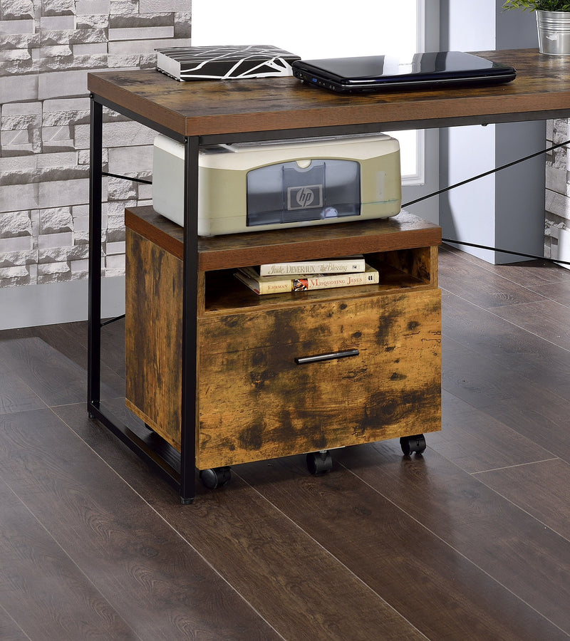 Bob - File Cabinet - Weathered Oak / Black