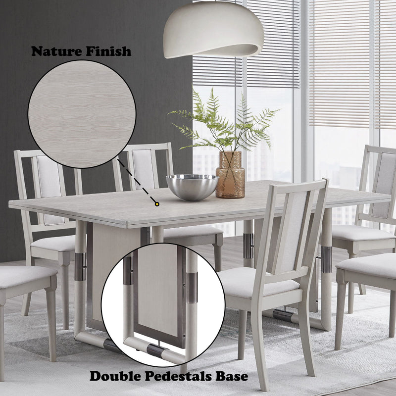 Marta - 7 Pieces Dining Room Set - Natural