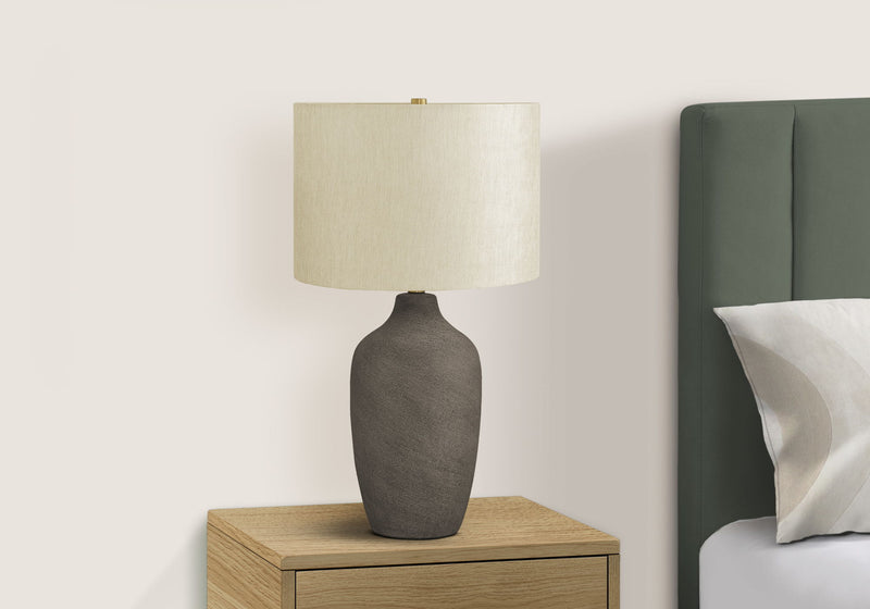 Lighting, Table Lamp, Ceramic, Resin, Contemporary - Gray