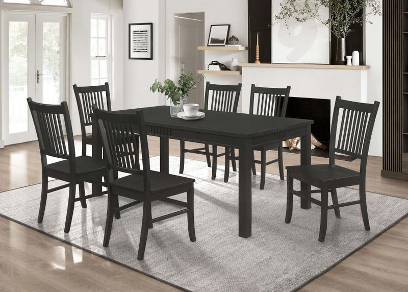 Marbrisa - Rectangular Wood Dining Table - Matte Black