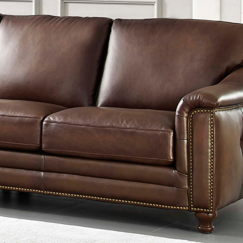 Belfast - Leather Sectional - Brown