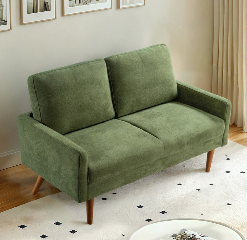 Loveseat Sofa, European Style With Sleek Design, Modern & Vintage Flair, Upholstered 2 Seater Couch