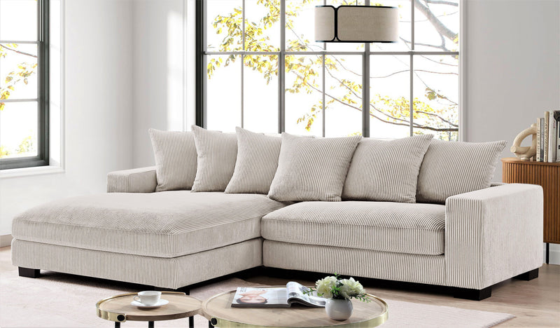 Luxe - Oversized 2 Piece Sectional Couches For Living Room, L Shaped Sofa With Chaise