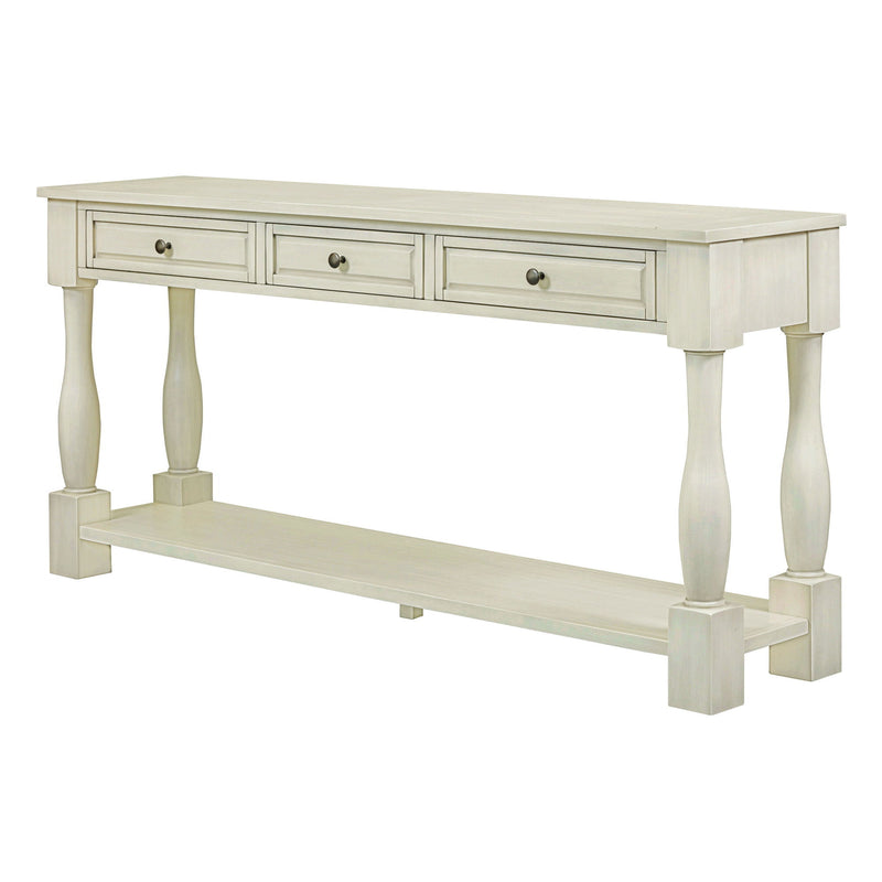 Console Table Long Console Table With Drawers And Shelf For Entryway, Hallway, Living Room