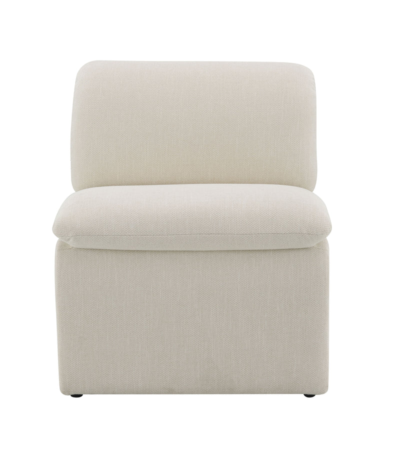 Jaeda - Innovative EleganceAccent Chair In Curved Shape - Beige