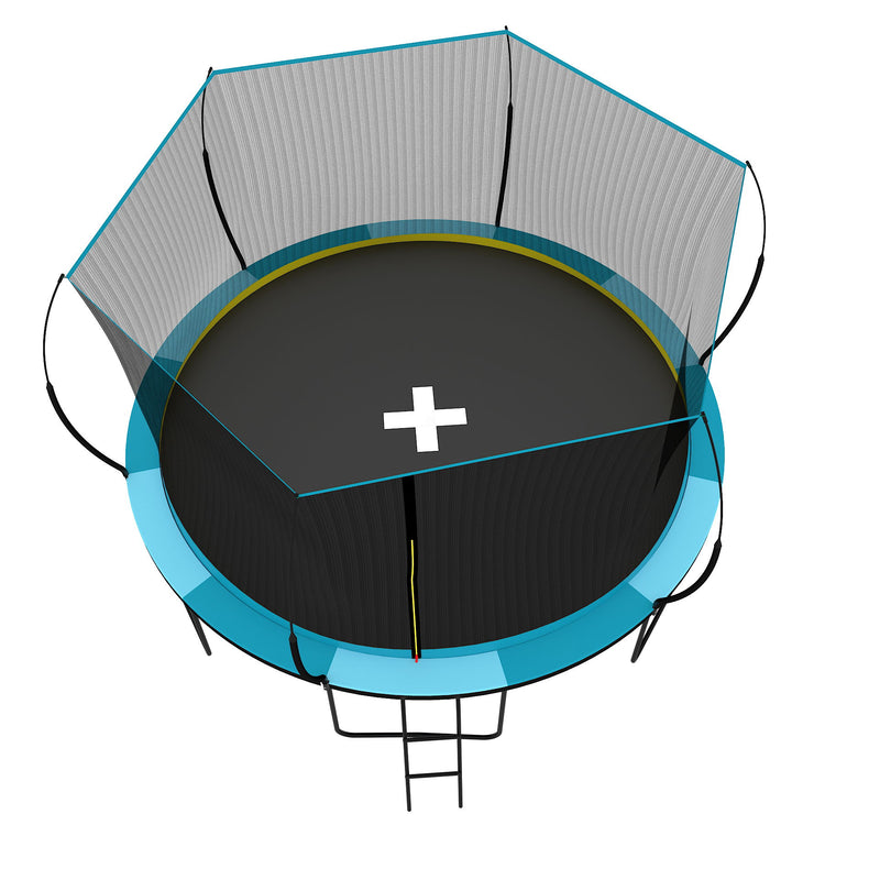 Recreational Trampolines With Enclosure For Kids And Adults With Patented Fiberglass Curved Poles