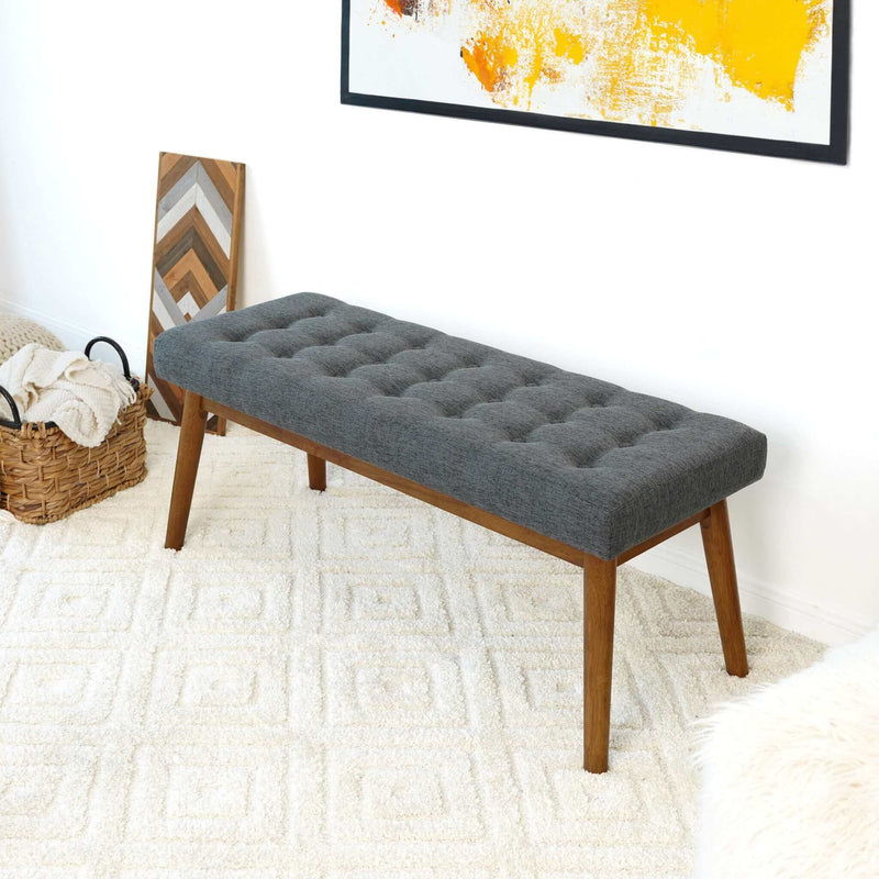 Delilah - Modern Bench - Gray