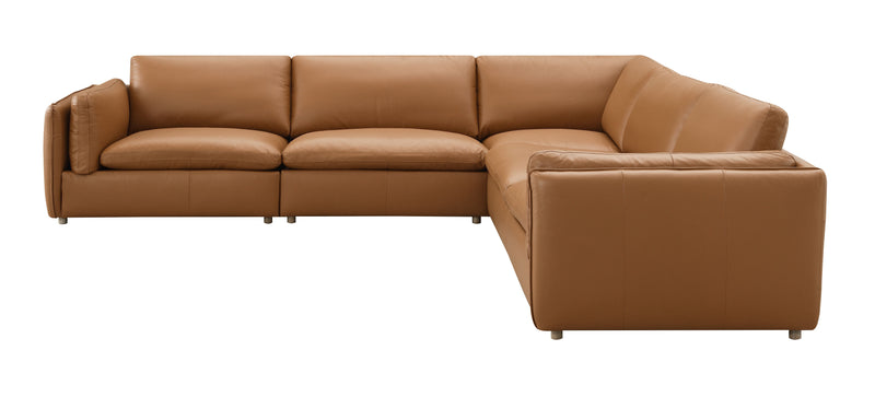 Brighton - Top Grain Leather Modular Sectional - Brown