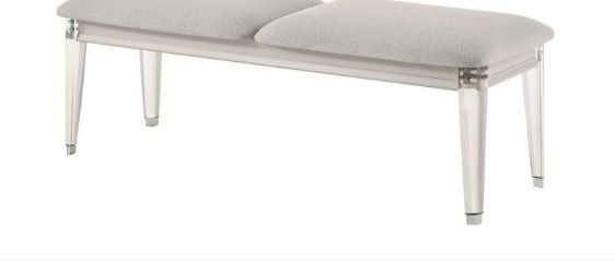 Laveda - Boucle Bench - Light Gray / White