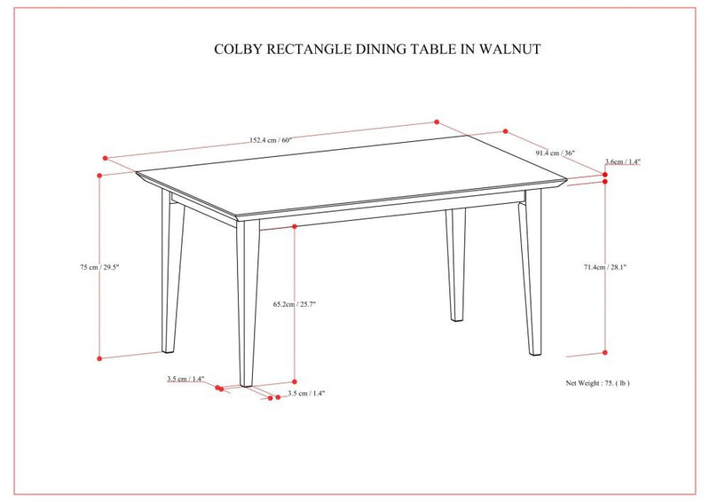 Colby - Dining Table, Contemporary