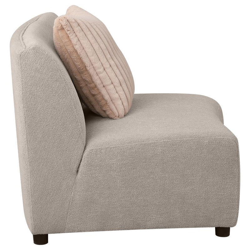 Fayette - Upholstered Armless Chair - Greige