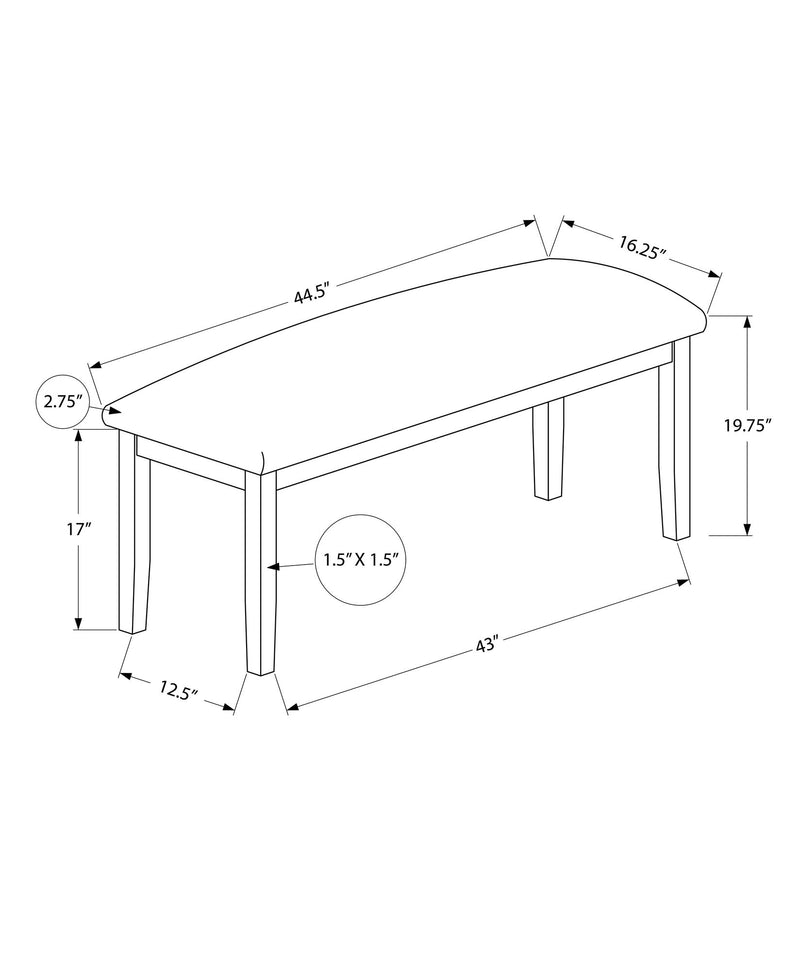 Bench, Rectangular, Hallway, Upholstered, Transitional