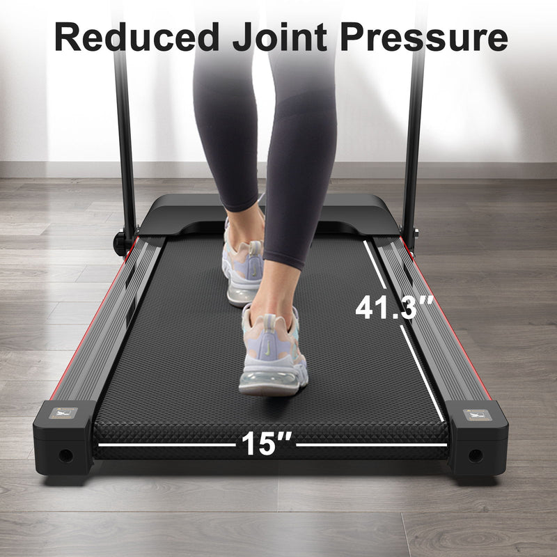 Folding Treadmill With Incline 2.5Hp 12Km / H Electric Treadmill For Home Foldable, Bluetooth Music Cup Holder Heart Rate Sensor Walking Running Machine For Indoor Home Gym Exercise Fitness