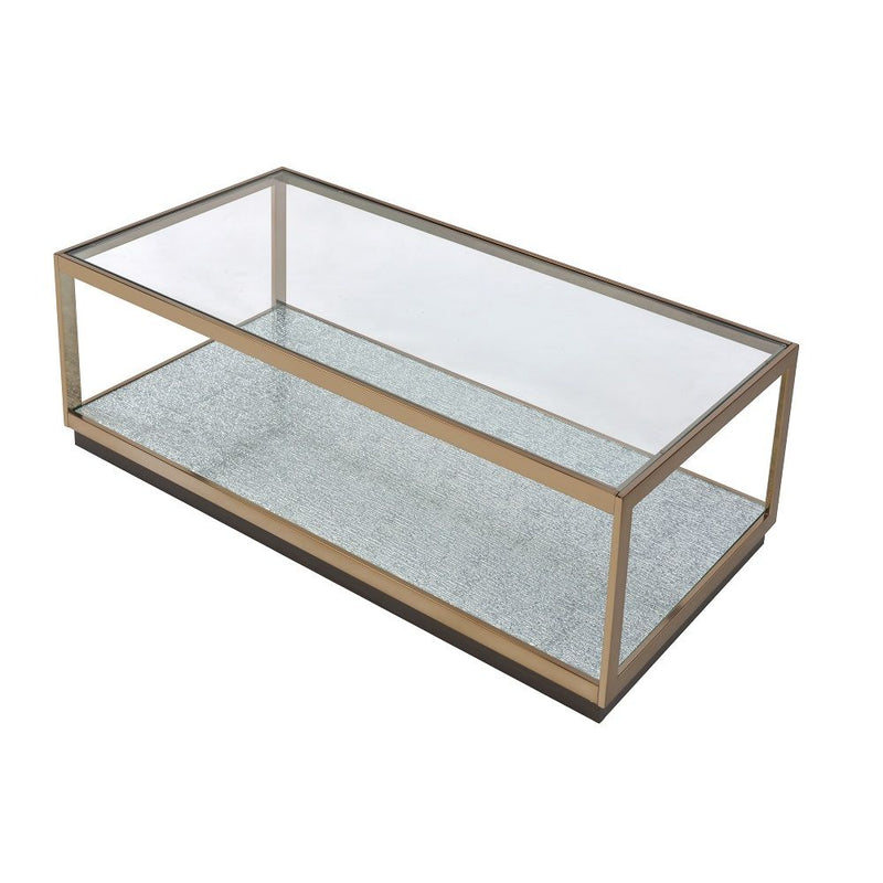 Kaia - Coffee Table - Glass & Gold