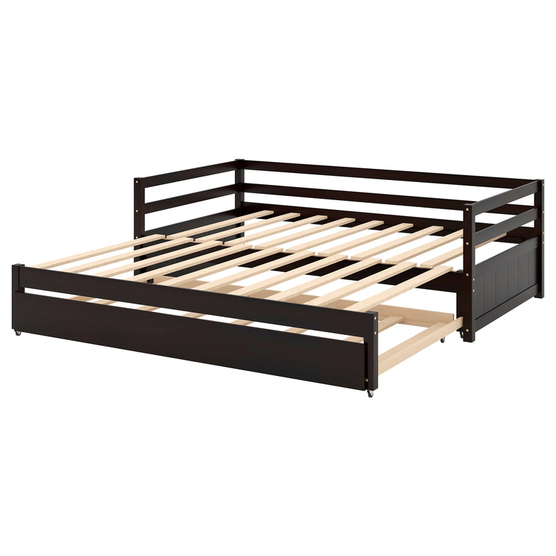 Twin or Double Twin Daybed with Trundle,Espresso