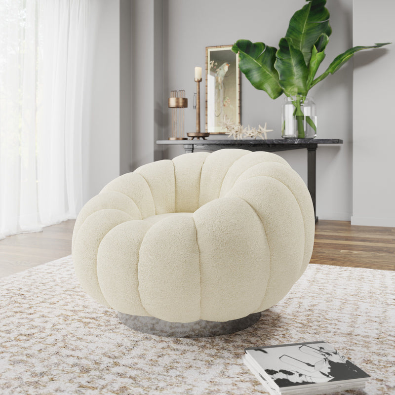 Lillie - Pumpkin Swivel Accent Chair