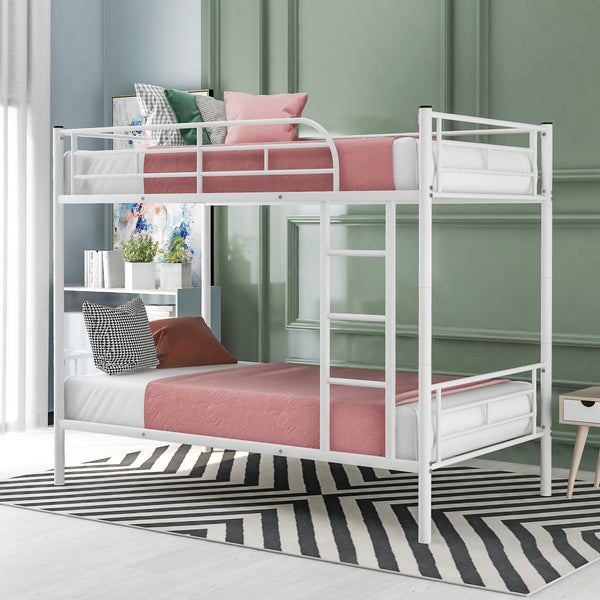 Twin Over Twin Metal Bunk Bed (White)( old sku: MF189201KAA )