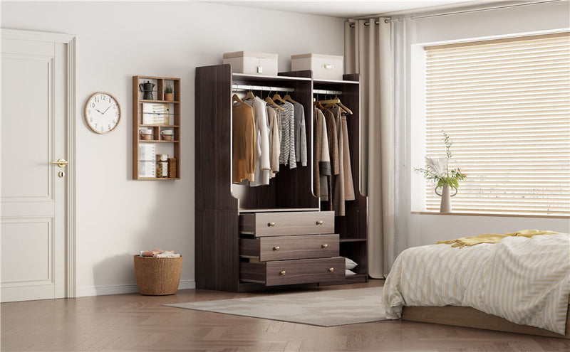 Open Wardrobe Storage For Bedroom