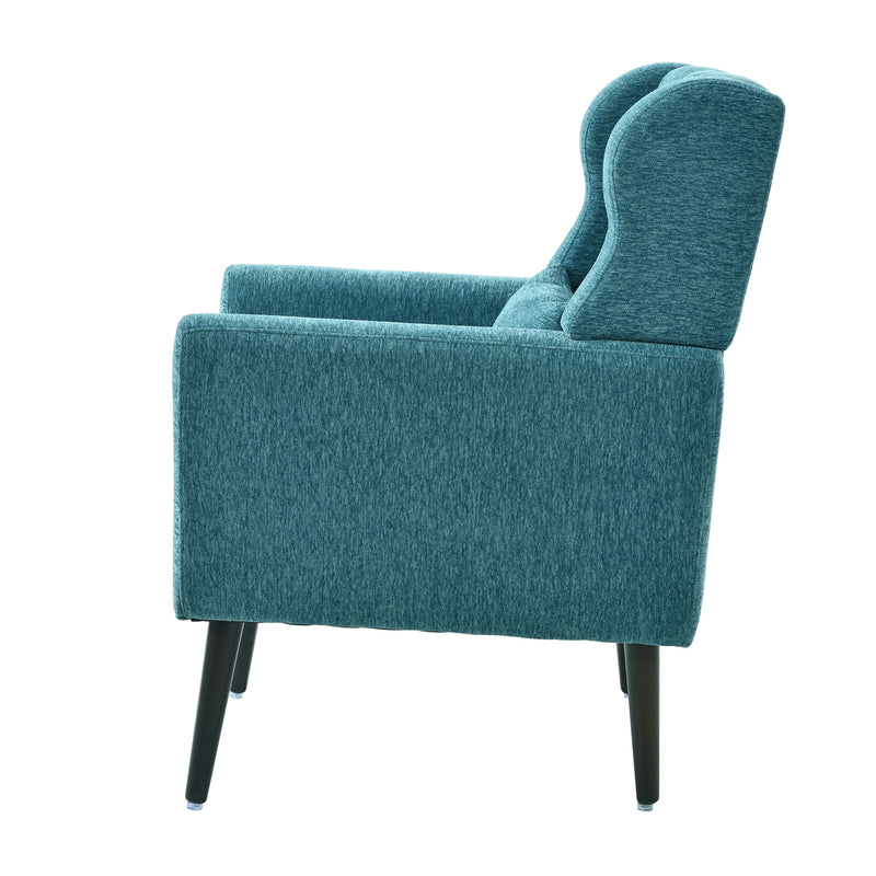 Modern Accent Chair Upholstered Foam Filled Living Room Chairs Comfy Reading Chair Mid-Century Modern Chair With Chenille Fabric Lounge Arm Chairs Armchair For Living Room Bedroom