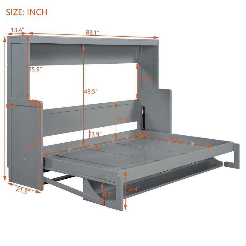 Murphy Bed With Hydraulic Lift & Desk Design