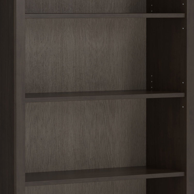 Amherst - Transitional 5 Shelf Bookcase - Brown