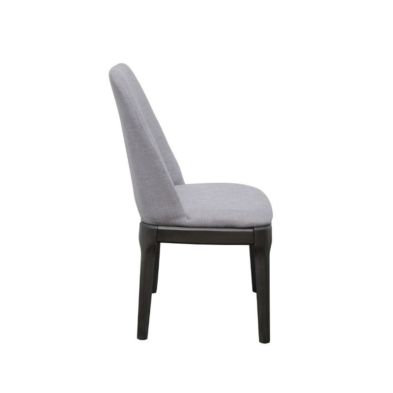 Madan - Side Chair (Set of 2) - Light Gray Linen & Gray Oak