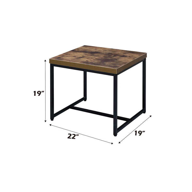 Bob - End Table - Weathered Oak & Black