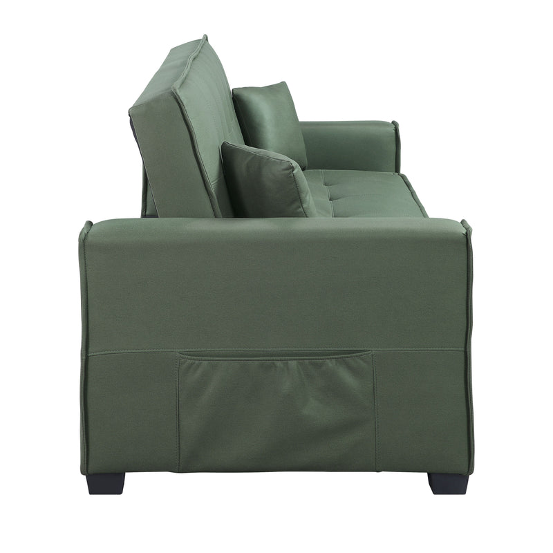 Octavio - Adjustable Sofa With 2 Pillows - Green