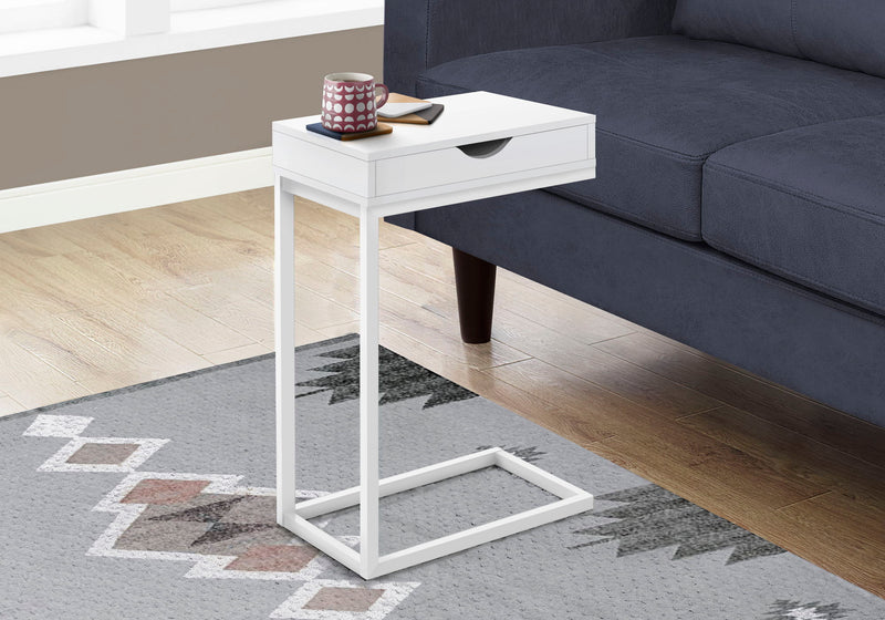 Accent Table, C - Shaped Contemporary Elegant Desig