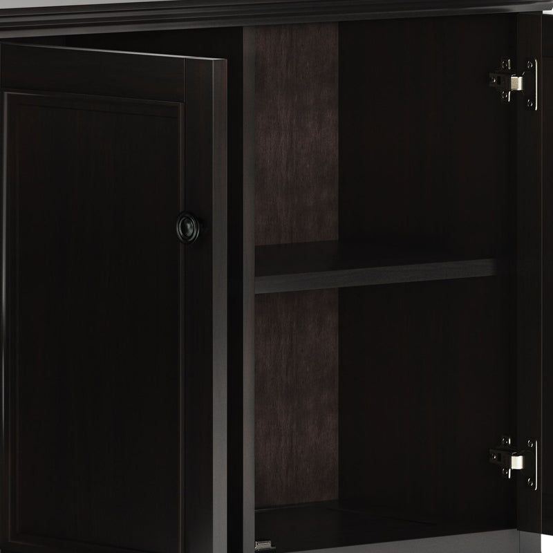 Amherst - Wide 3 Door Storage Cabinet - Hickory Brown