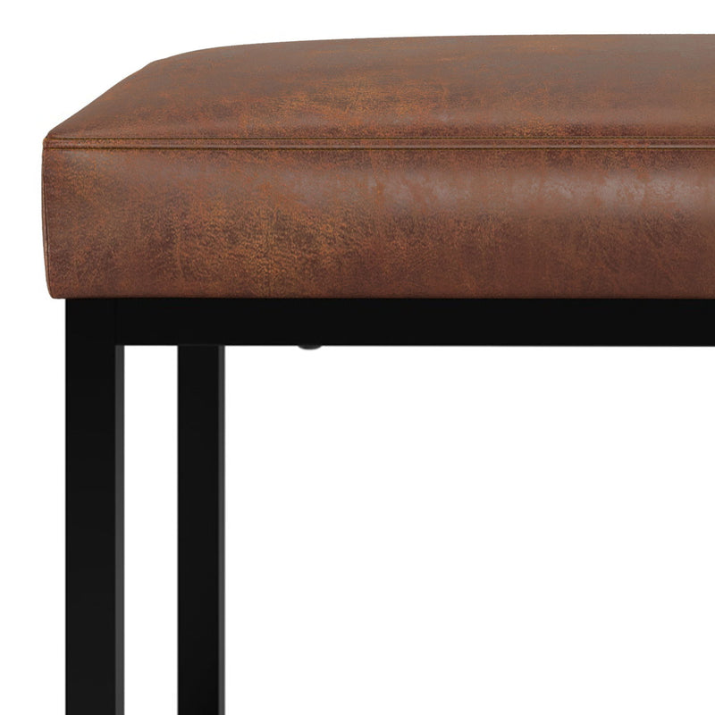 Reynolds - Small Bench - Distressed Saddle Brown