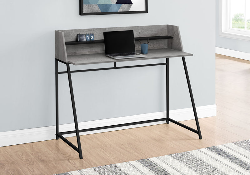 Computer Desk For Home Office, Laptop, Storage Shelves, Marble Look Contemporary & Modern