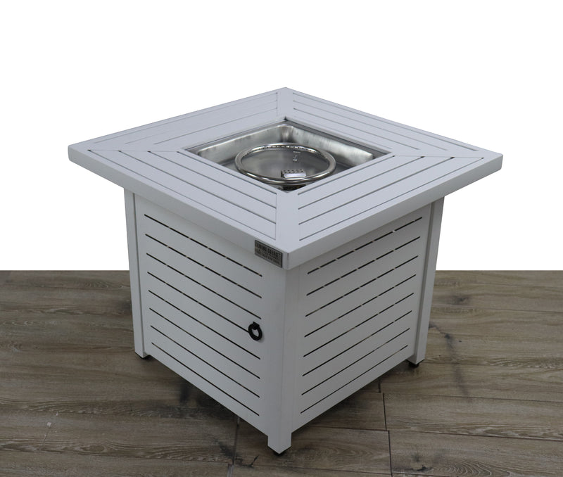 Propane Fire Pit Table - Antique Gray White