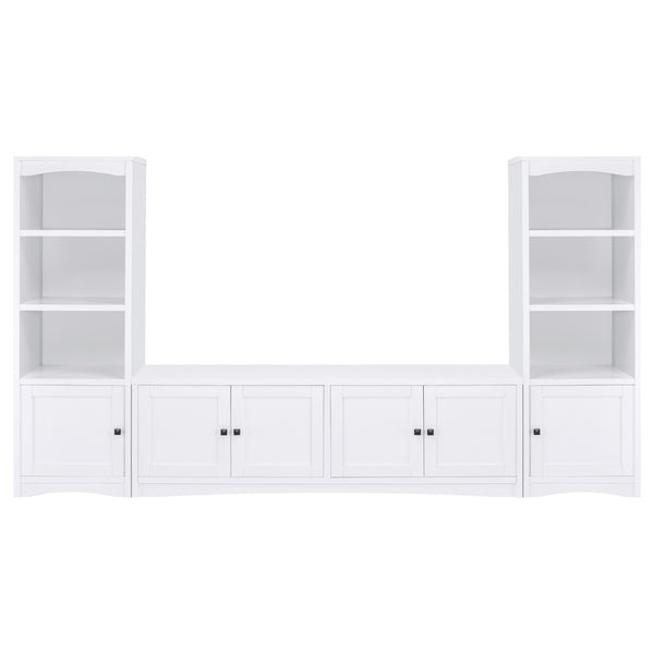 Laughlin - 3-piece Entertainment Center TV Stand - White