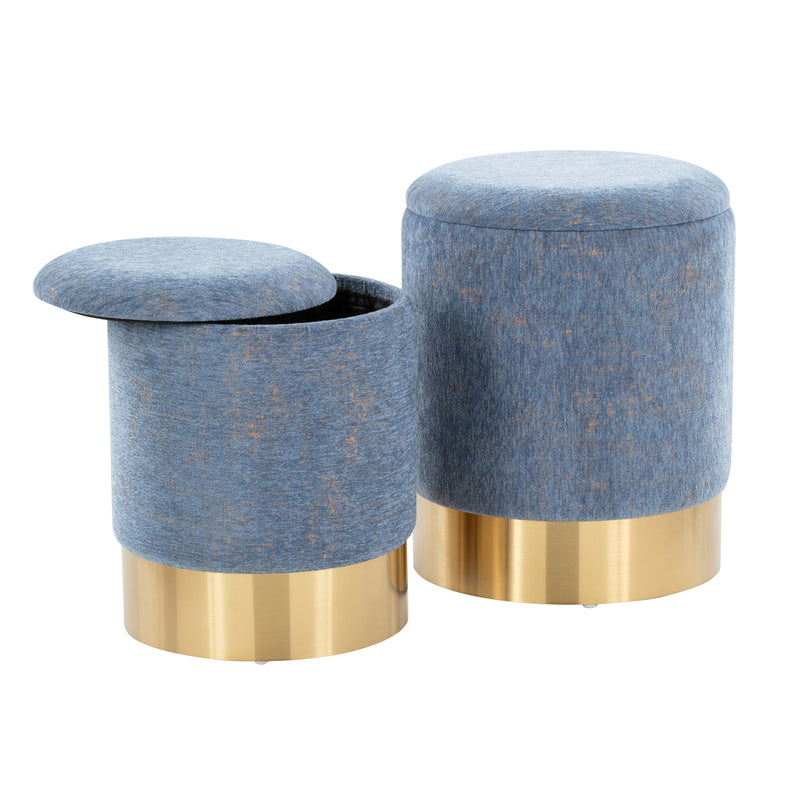 Marla - Contemporary Nesting Ottoman Set