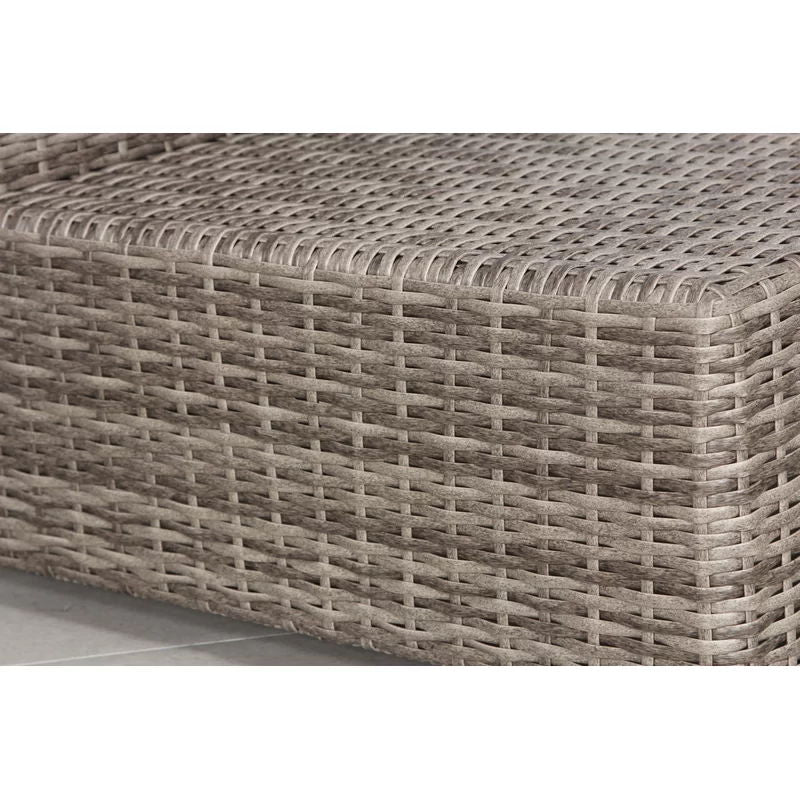 Elegant Wide Outdoor Wicker Loveseat With Plush Cushions Perfect For Cozy Gatherings - Gray / Gray Mix