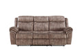 Zubaida - Two Tone Velvet Recliner Sofa With USB Port Drop Down Table