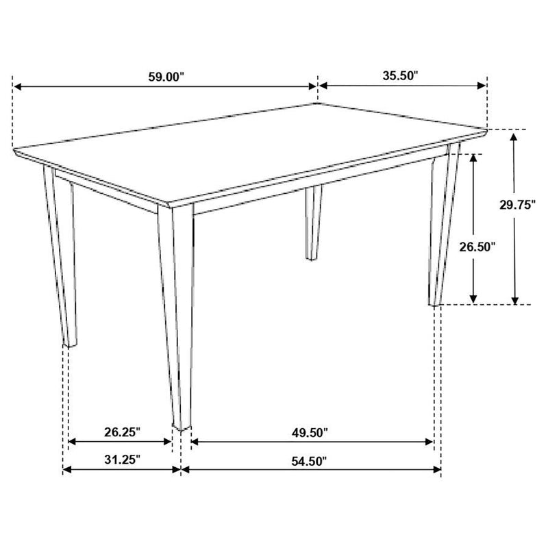 Gabriel - Rectangular Wood Dining Table - Cappuccino