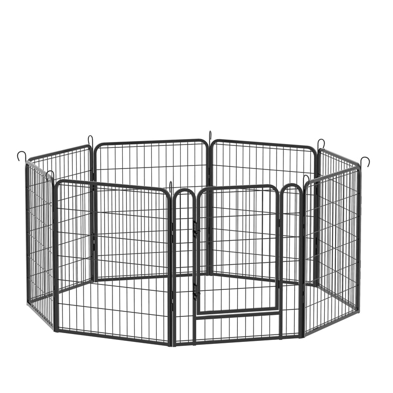 Heavy Duty Metal Playpen With Door, Dog Fence Pet Exercise Pen For Outdoor, Indoor