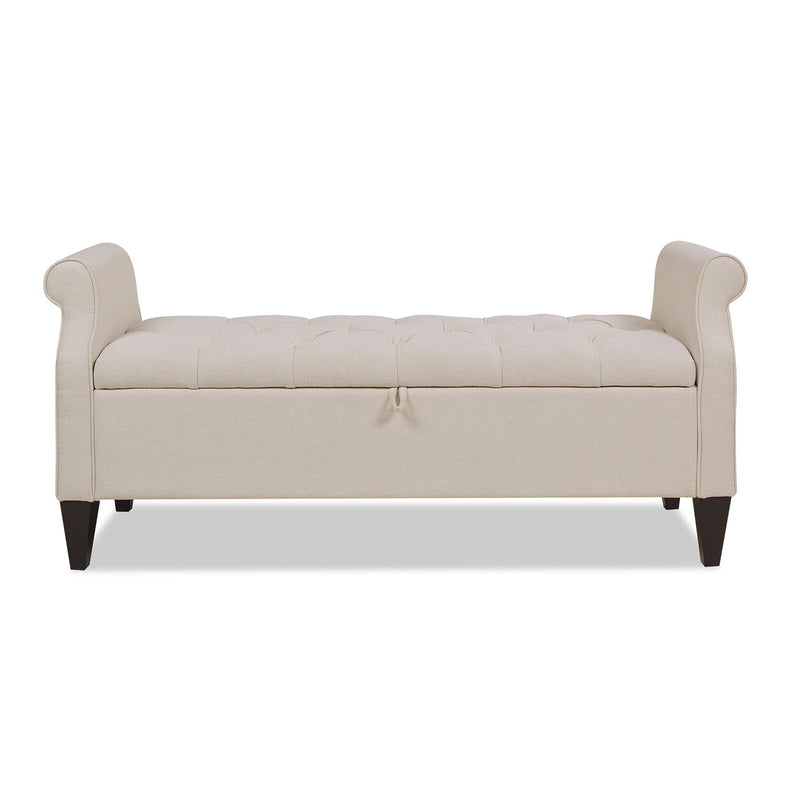 Jacqueline - Tufted Roll Arm Storage Bench