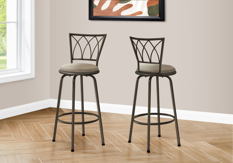 Swivel Bar Stool With Bar Height (Set of 2) - Espresso