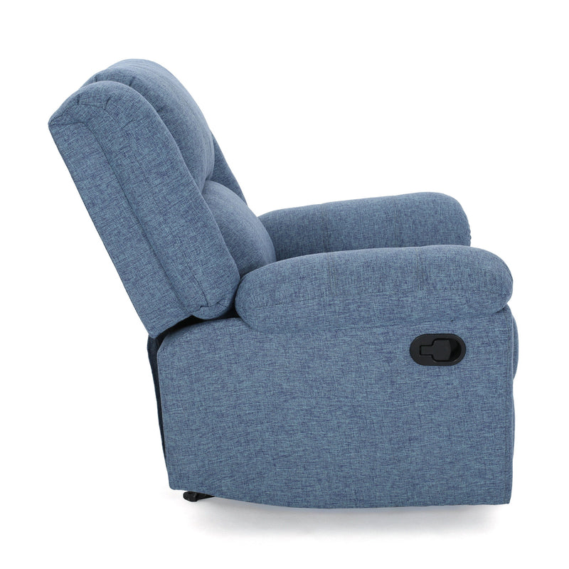 Wide Manual Glider Standard Recliner - Navy Blue