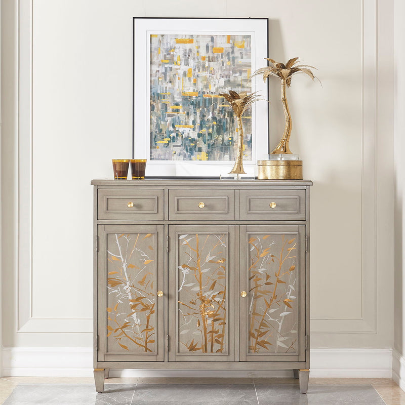 Dauphin - Handpainted Entryway Storage Cabinet - Gray Cashmere