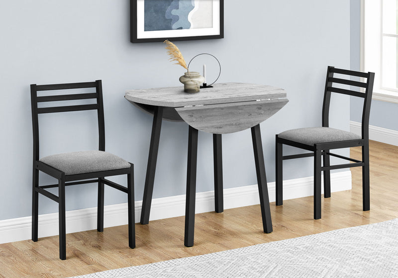 3 Pieces Dining Table Set, Small, Drop Leaf, Contemporary & Modern