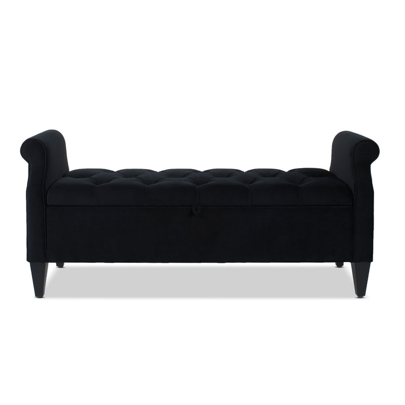 Jacqueline - Tufted Roll Arm Storage Bench