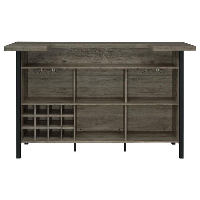 Bellemore - Freestanding Home Bar Wine Cabinet - Gray Driftwood